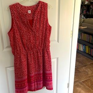 Gap Red And White Dress With Pockets | Size L